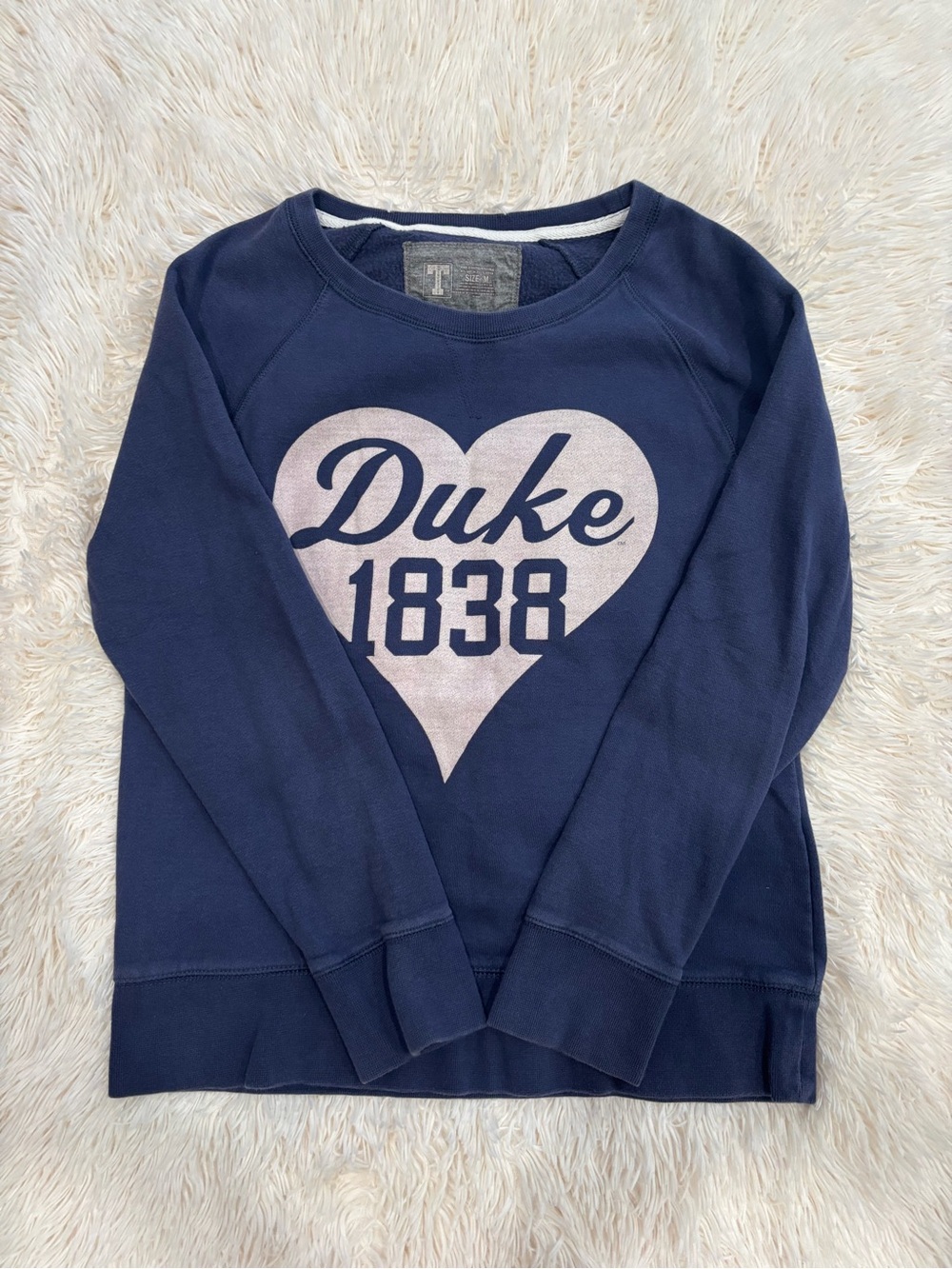 Duke Navy Blue Heart Graphic Sweatshirt
